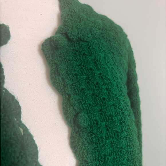 Vintage Hand Knit Green Women's Jacket - Picture 3 of 12